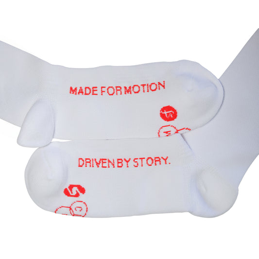 PERFORMANCE RUNNING SOCK - WHITE