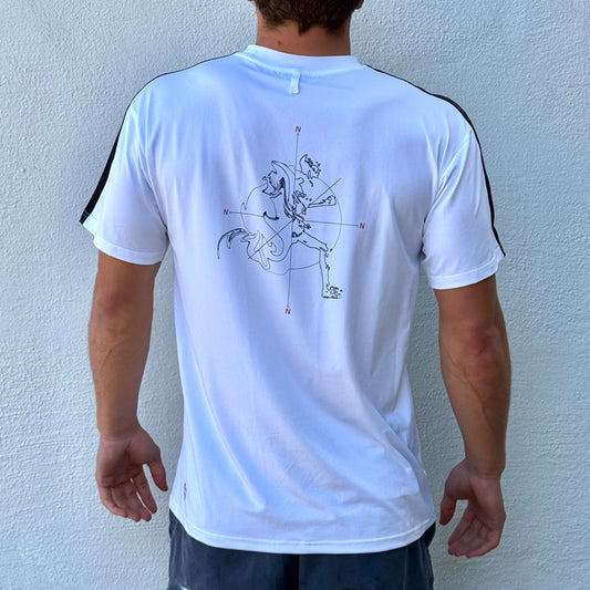 ONLY NORTH - PERFORMANCE TEE - WHITE